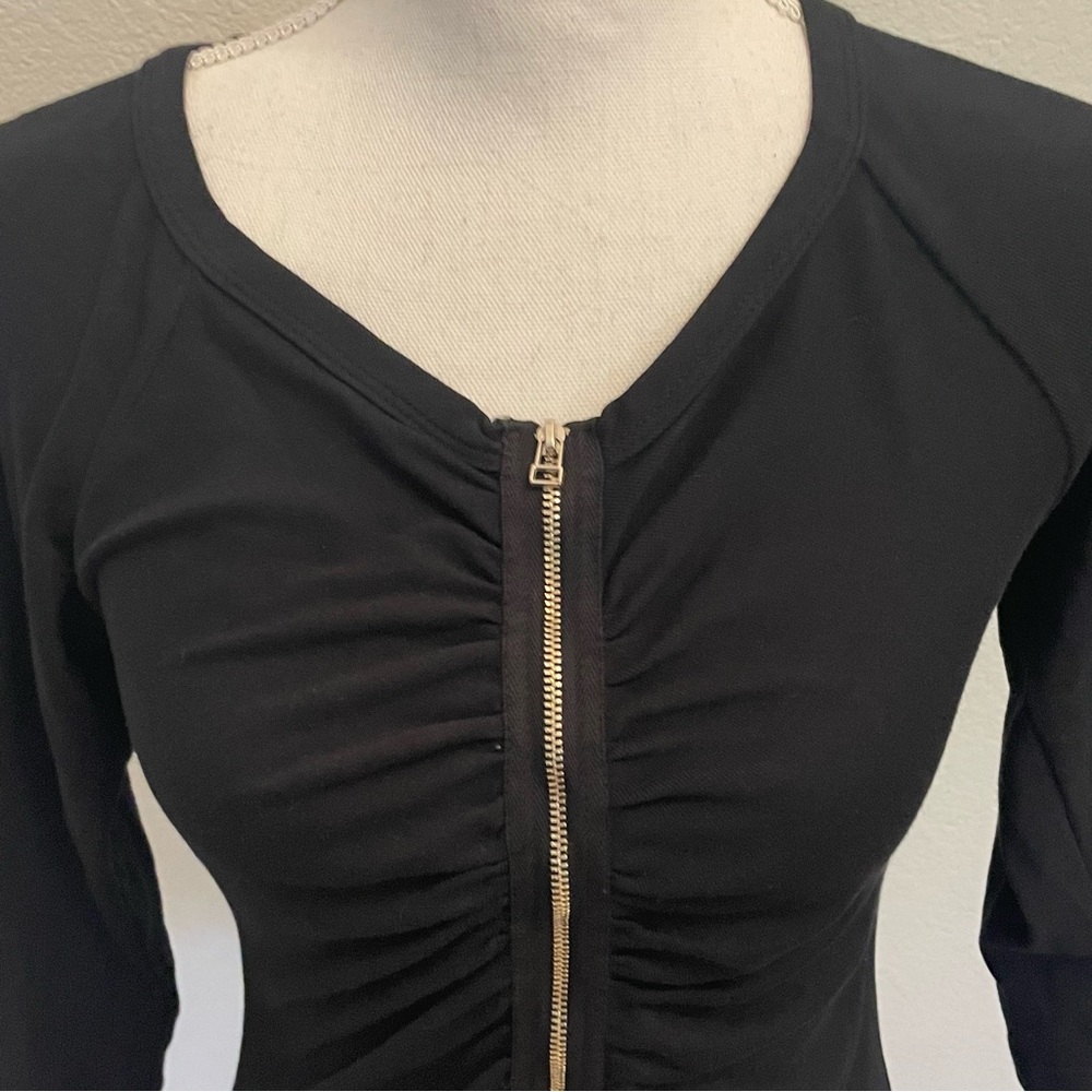 Barbara Lesser Women’s Black Zippered Shirt Small - Picture 3 of 8